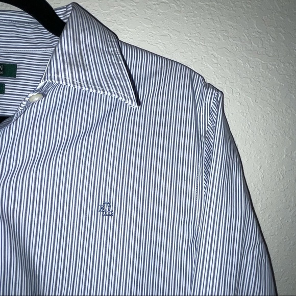 Lauren Ralph Lauren Striped Button Up Career Non-Iron Women's Blouse Size XL - Picture 6 of 9